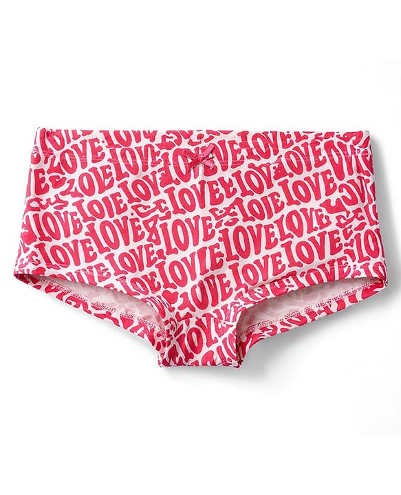 Pine Kids Cotton Elastane Knit Panties With Love & Heart Print Pack of 3 - Multicolor