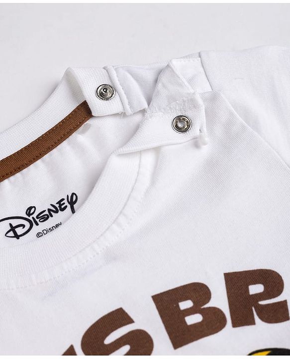 Babyhug Disney 100% Cotton Knit Half Sleeves T-Shirt & Pyjama Night Suit With Lion King Graphic - Multicolor