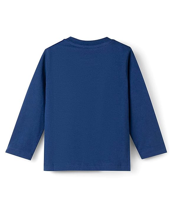 Babyhug Disney Single Jersey Knit Full Sleeves T-Shirt & Pyjama Night Suit With Mickey Mouse Graphics - Navy Blue