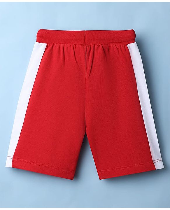 Babyhug Disney 100% Cotton Knit Half Sleeves T-Shirt & Shorts Set With Mickey Mouse Graphic - Red