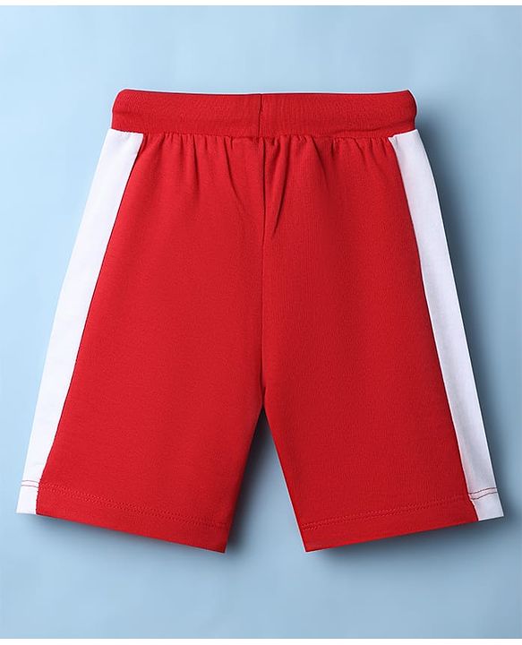 Babyhug Disney 100% Cotton Knit Half Sleeves T-Shirt & Shorts Set With Mickey Mouse Graphic - Red