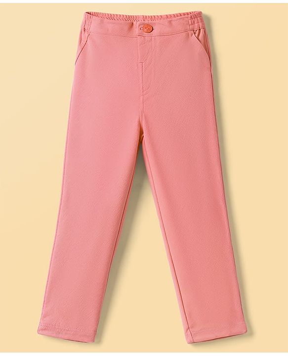 Babyhug Knit Full Sleeves Solid Party Shirt & Trouser with Attached Waistcoat Bow & Cap - Peach