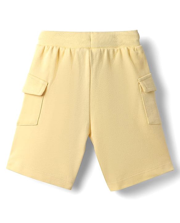 Babyhug Disney 100% Cotton Knit Half Sleeves T-Shirt & Shorts Set With Winnie The Pooh Graphics - Yellow