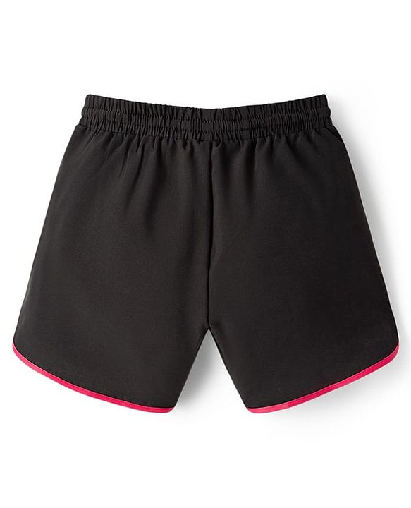 Pine Active Woven Above Knee Length Solid Color Performance Shorts - Black