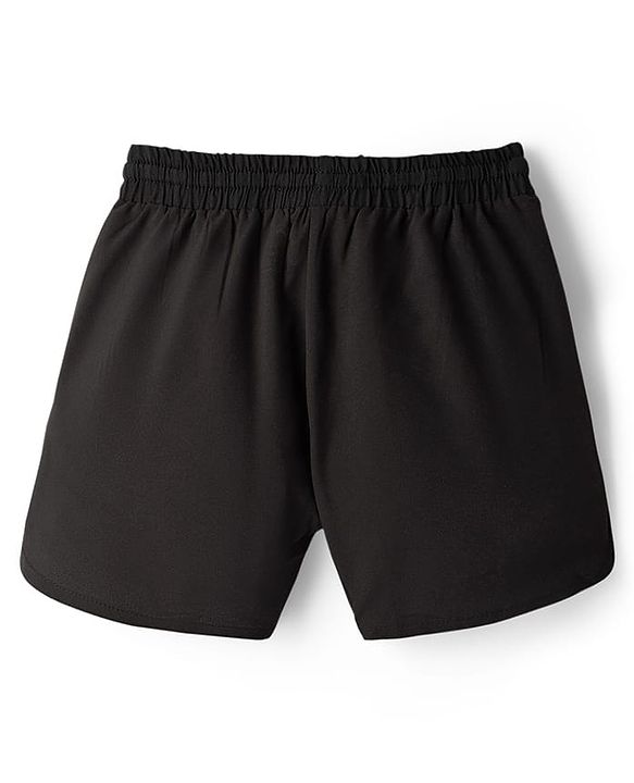 Pine Active Woven Above Knee Length Solid Color Performance Shorts - Black