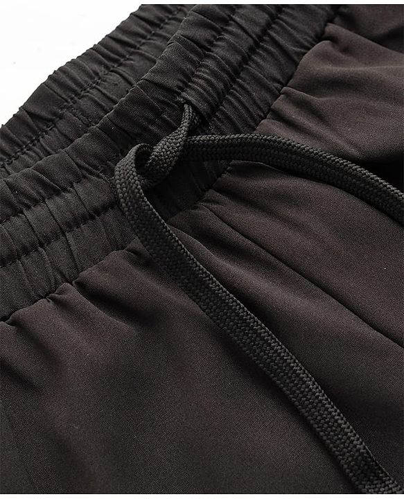 Pine Active Woven Above Knee Length Solid Color Performance Shorts - Black