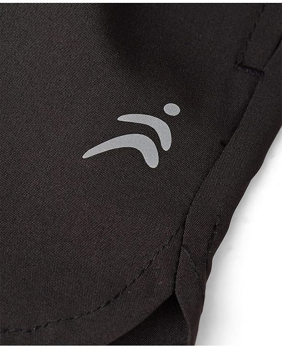 Pine Active Woven Above Knee Length Solid Color Performance Shorts - Black