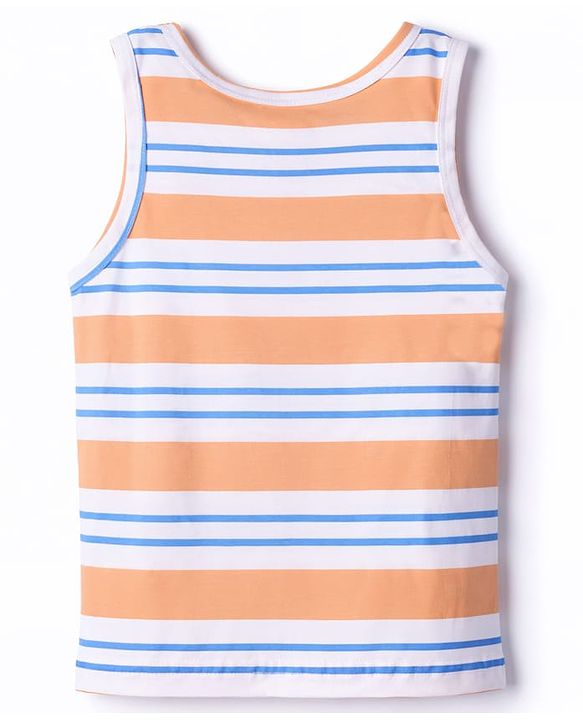 Babyhug 100% Cotton Knit Sleeveless Striped Sando - Multicolor