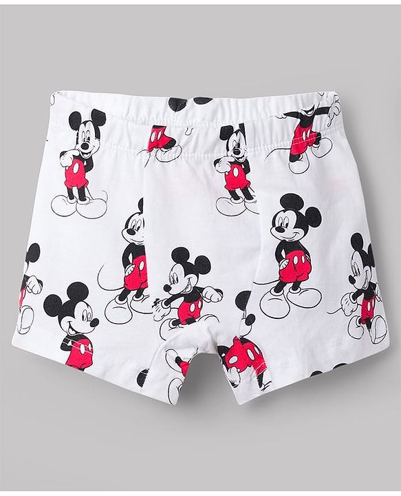 Babyhug Disney Single Jersey Knit Boxers With Mickey Mouse Graphics Pack of 3 - Multicolor