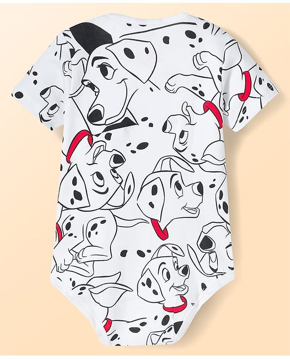 Babyhug Disney Interlock Knit Half Sleeves Onesies With 101 Dalmatian Graphic Pack of 3 - Multicolor