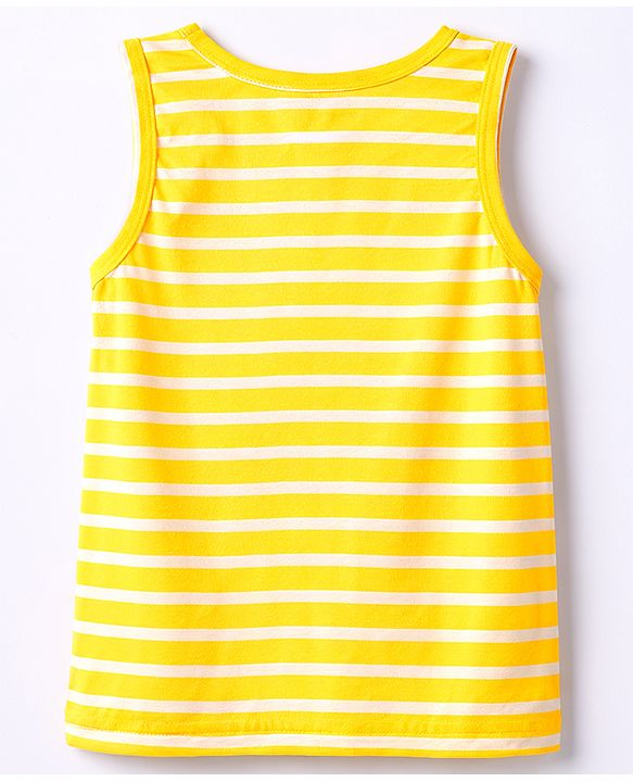 Babyhug 100% Single Jersey Knit Sleeveless Striped Sando  - Multicolor
