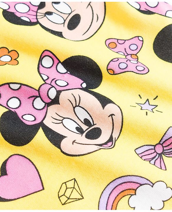 Babyhug Disney Interlock Knit Half Sleeves Onesies With Minnie Mouse Graphics Pack of 3 - Multicolor