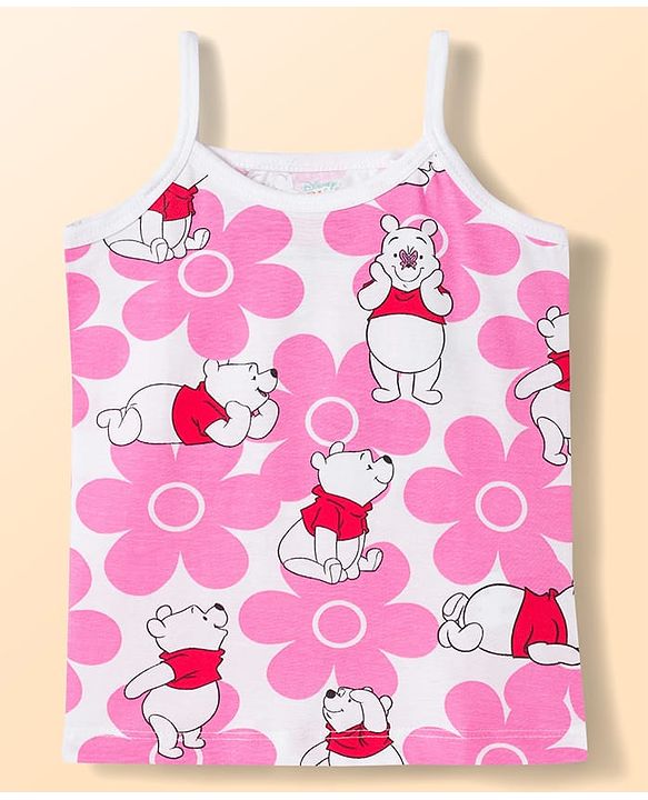 Babyhug Disney Interlock Knit Sleeveless Slips with Winnie The Pooh Graphics Pack of 3 - Multicolor