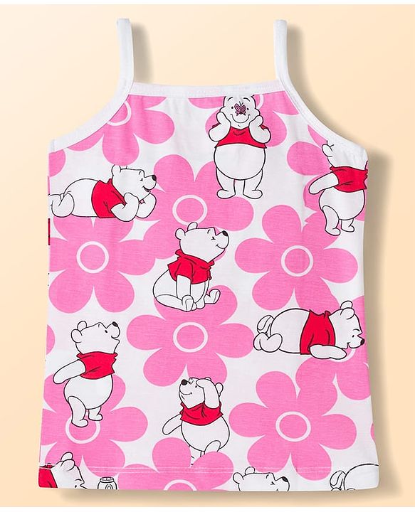Babyhug Disney Interlock Knit Sleeveless Slips with Winnie The Pooh Graphics Pack of 3 - Multicolor