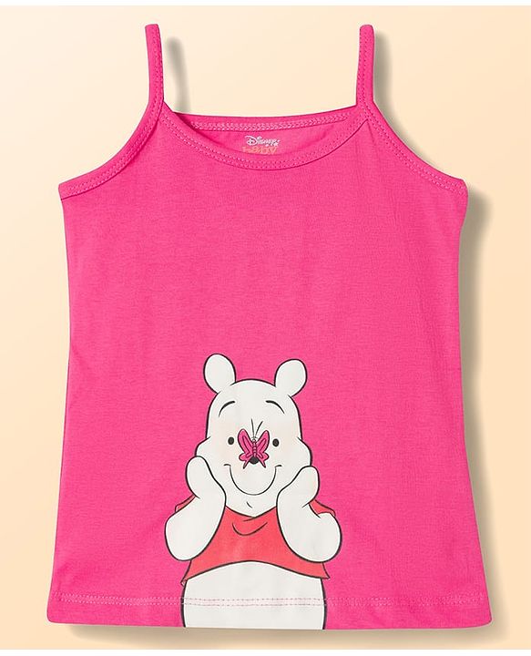 Babyhug Disney Interlock Knit Sleeveless Slips with Winnie The Pooh Graphics Pack of 3 - Multicolor