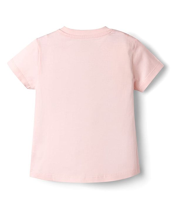 Babyhug Disney Single Jersey Knit Half Sleeves T-Shirt & Shorts Night Suit with Minnie Mouse Print - Pink