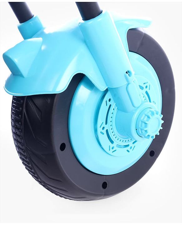 Babyhug Three Wheel Battery Operated Ride On Bike with Music & Lights - Black Yellow| Foot Pedal Accelerator| Forward & Reverse Drive| Rechargeable Battery| 2 to 6 Years| Aux Music| easy to Assemble