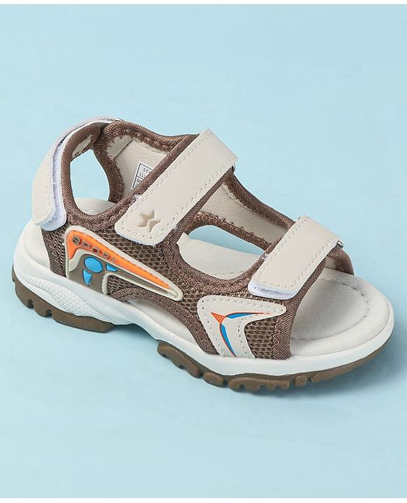 Cute Walk by Babyhug Velcro Closure Solid Sandals - Tan
