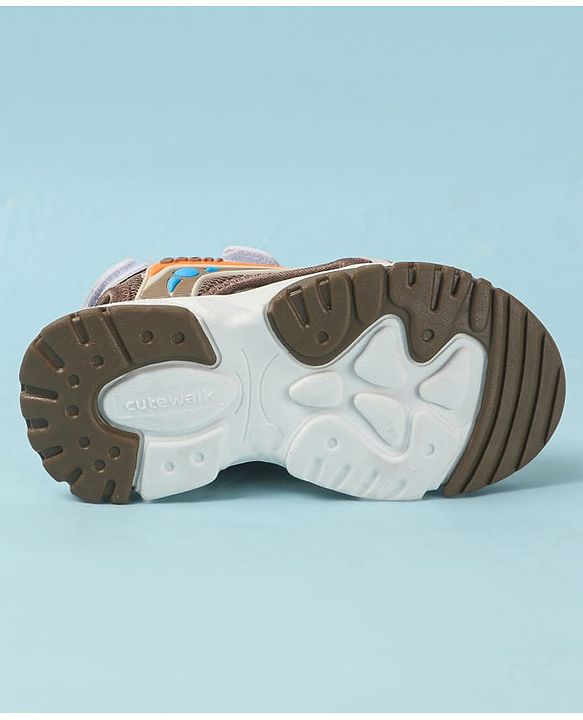 Cute Walk by Babyhug Velcro Closure Solid Sandals - Tan