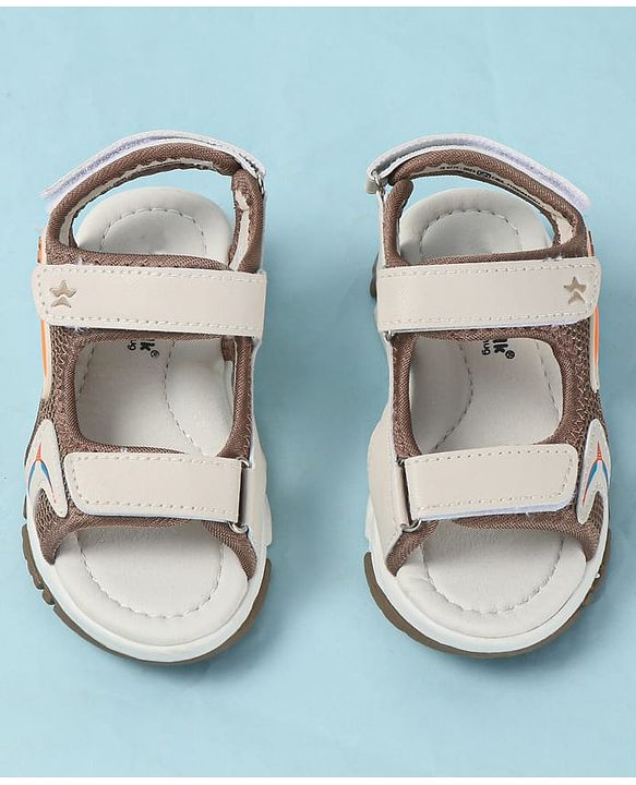 Cute Walk by Babyhug Velcro Closure Solid Sandals - Tan