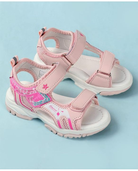 Cute Walk by Babyhug Printed Sandals - Pink