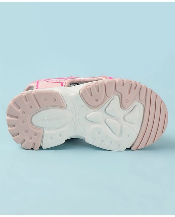 Cute Walk by Babyhug Printed Sandals - Pink