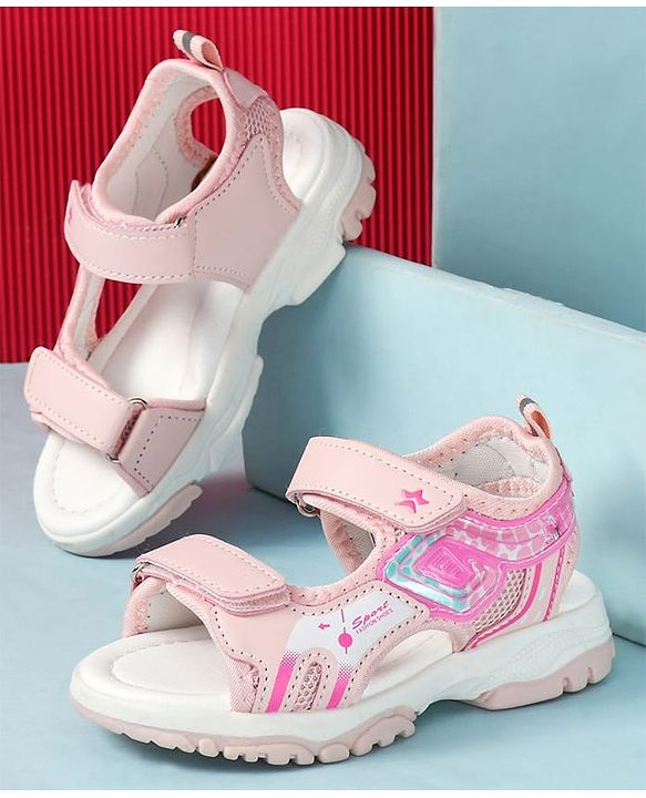 Cute Walk by Babyhug Printed Sandals - Pink