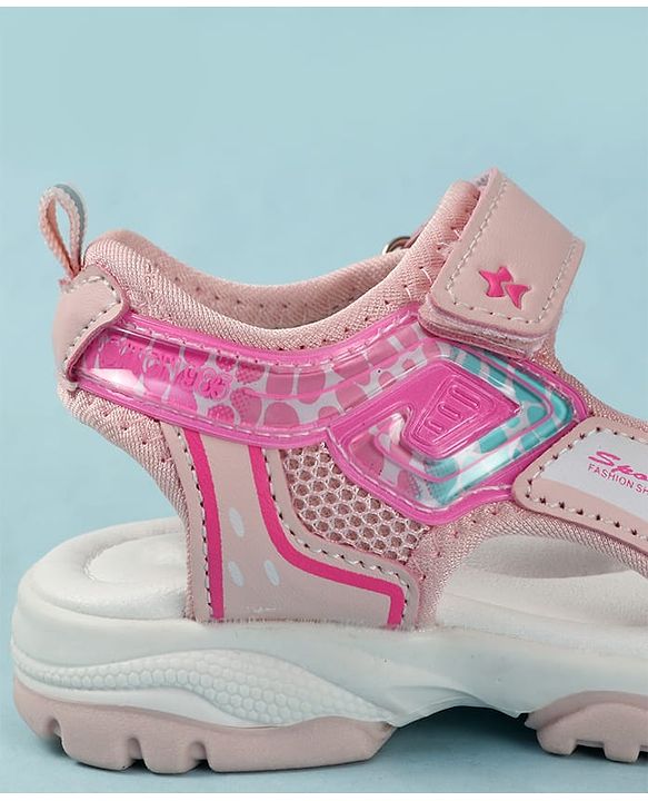 Cute Walk by Babyhug Printed Sandals - Pink
