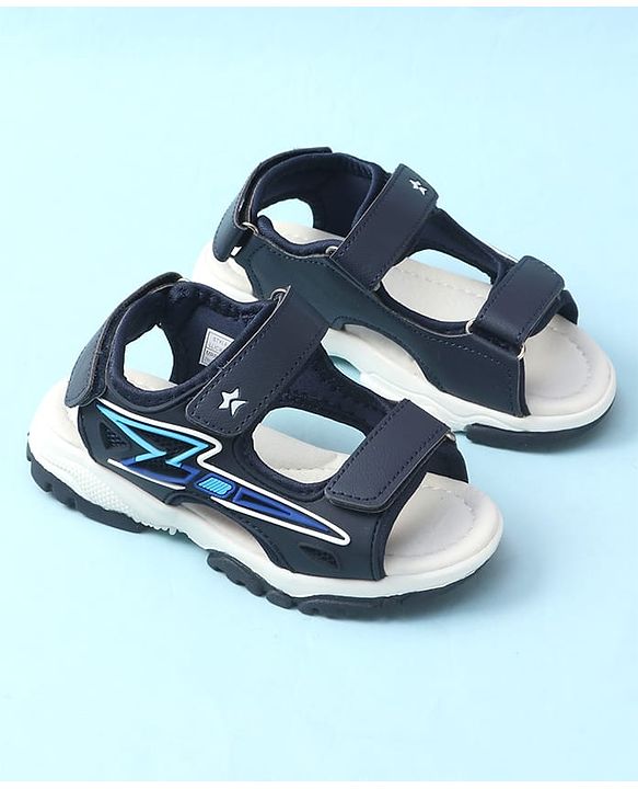Cute Walk by Babyhug Velcro Closure Sandal With Applique - Navy Blue