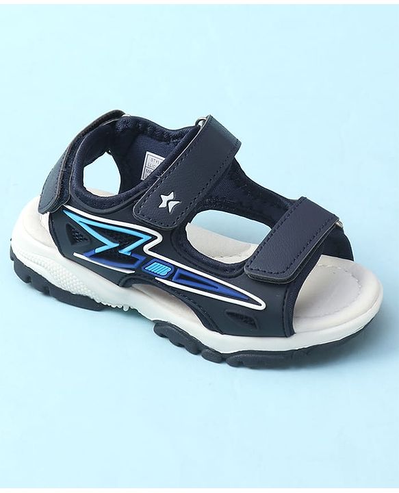 Cute Walk by Babyhug Velcro Closure Sandal With Applique - Navy Blue