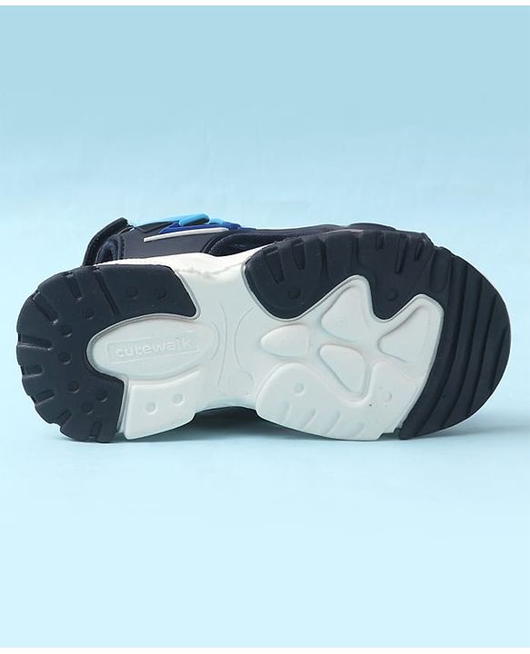 Cute Walk by Babyhug Velcro Closure Sandal With Applique - Navy Blue