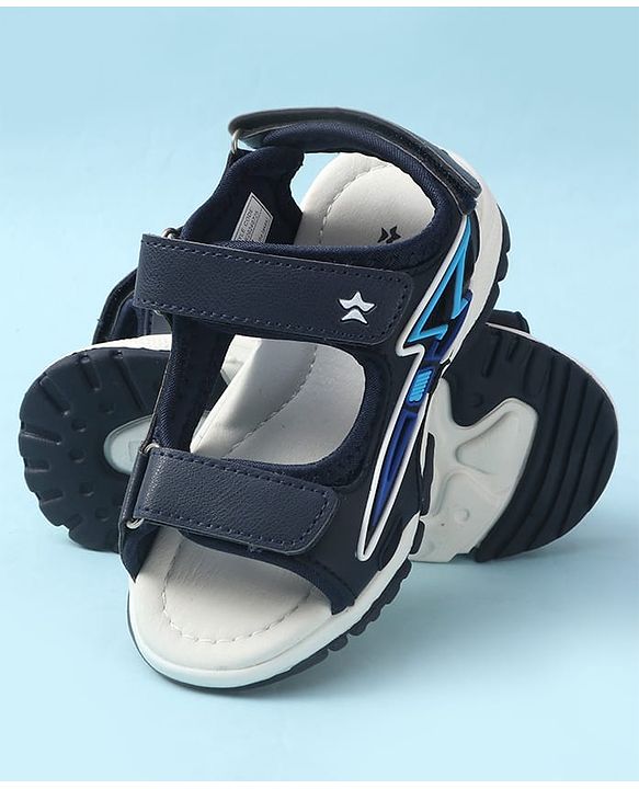 Cute Walk by Babyhug Velcro Closure Sandal With Applique - Navy Blue