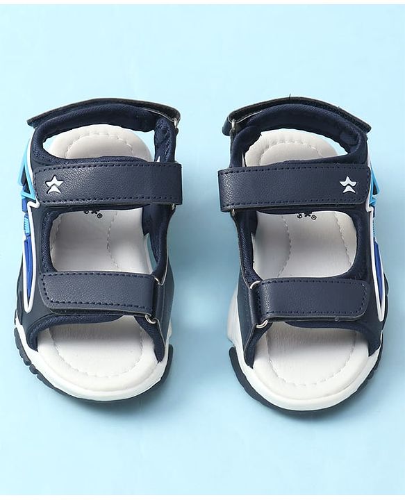 Cute Walk by Babyhug Velcro Closure Sandal With Applique - Navy Blue