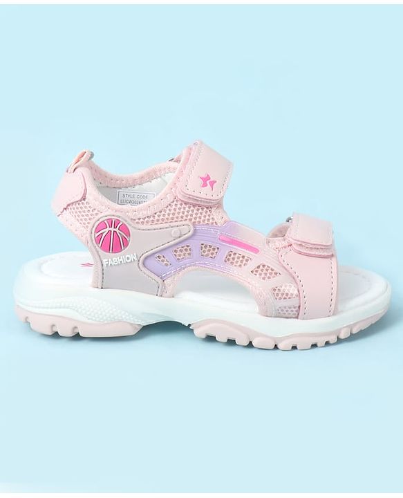 Cute Walk by Babyhug Velcro Closure Sandal With Applique - Pink