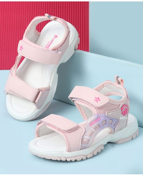Cute Walk by Babyhug Velcro Closure Sandal With Applique - Pink
