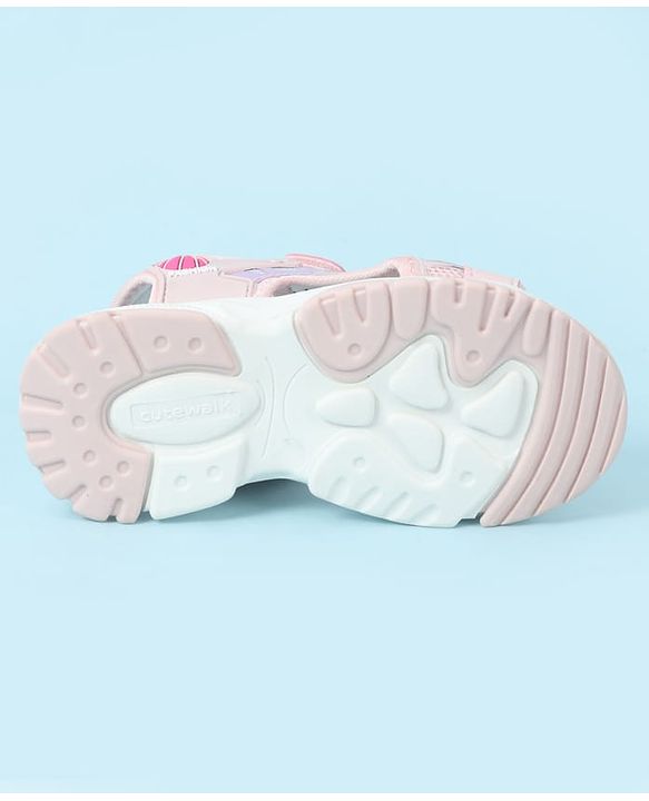 Cute Walk by Babyhug Velcro Closure Sandal With Applique - Pink
