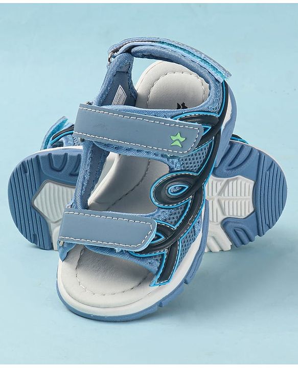 Cute Walk by Babyhug Velcro Closure Solid Sandals - Black