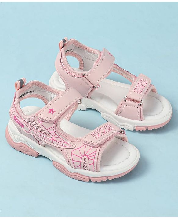 Cute Walk by Babyhug Velcro Closure Printed Sandals - Pink