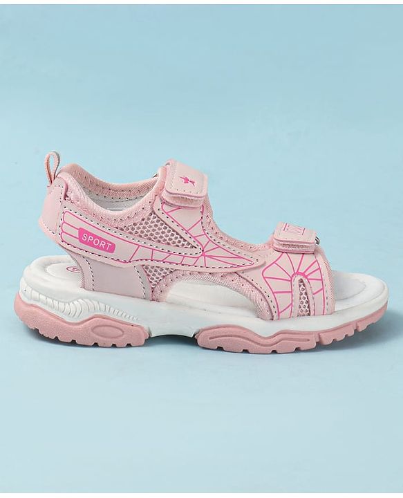 Cute Walk by Babyhug Velcro Closure Printed Sandals - Pink