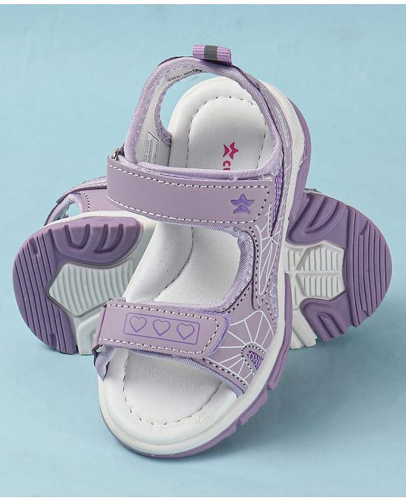 Cute Walk by Babyhug Velcro Closure Printed Sandals - Pink