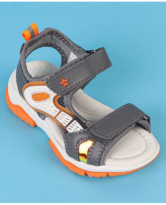 Cute Walk by Babyhug Velcro Closure Solid Sandals - Navy Blue