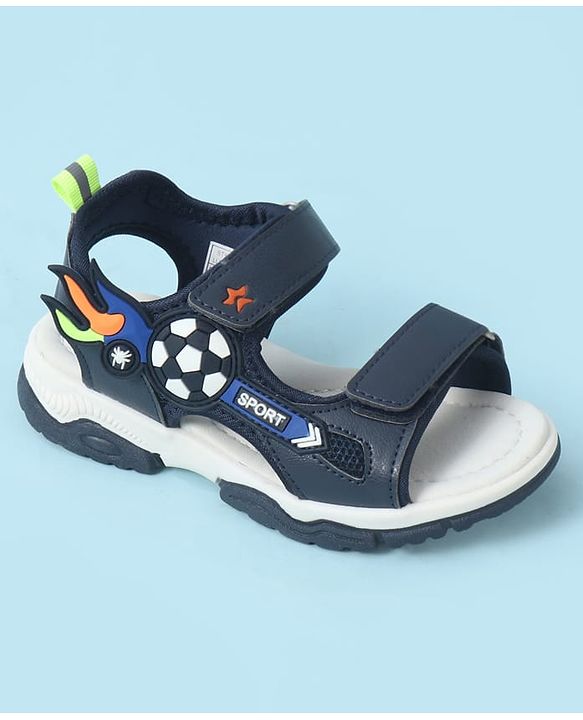 Cute Walk by Babyhug Velcro Closure Sandal With Applique - Navy Blue