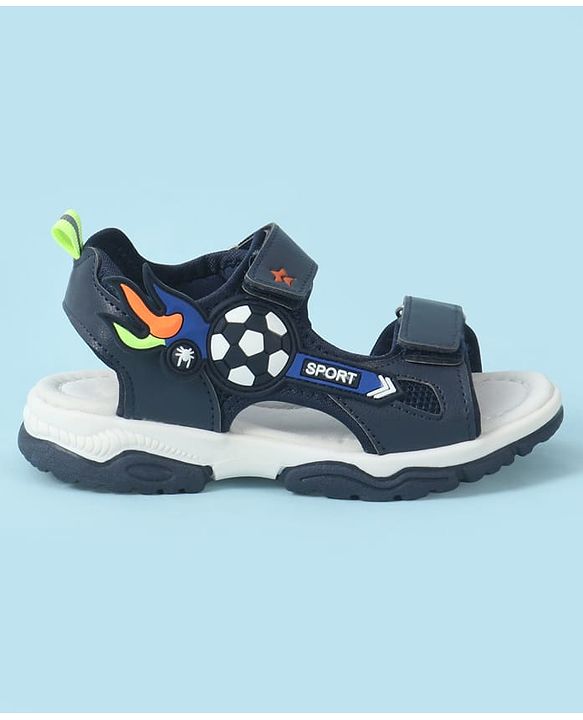 Cute Walk by Babyhug Velcro Closure Sandal With Applique - Navy Blue