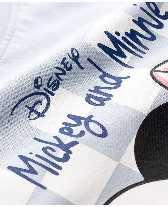 Pine Kids Disney Half Sleeves T-Shirt With Minnie Mouse & Friends Graphics - Blue