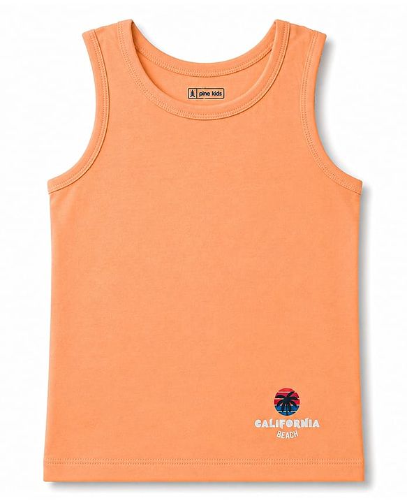 Pine Kids Cotton Lycra Knit Sleeveless Solid Vests Pack of 3 - Multicolor