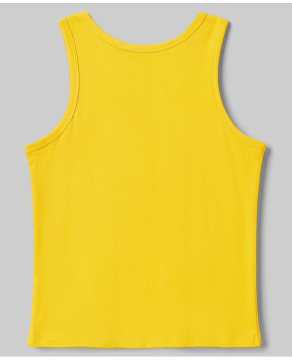 Pine Kids Cotton Lycra Knit Sleeveless Solid Vests Pack of 3 - (Color May Vary)