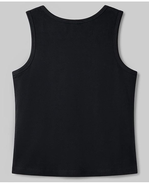 Pine Kids Cotton Lycra Knit Sleeveless Solid Vests Pack of 3 - (Color May Vary)