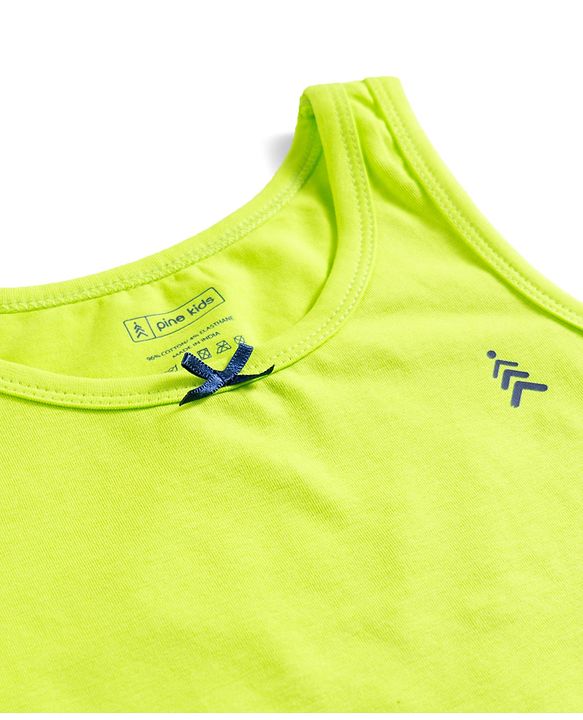 Pine Kids Cotton Lycra Knit Sleeveless Solid Vests Pack of 3 (Color May Vary)