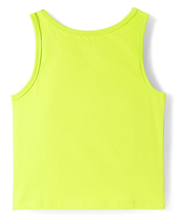 Pine Kids Cotton Lycra Knit Sleeveless Solid Vests Pack of 3 (Color May Vary)