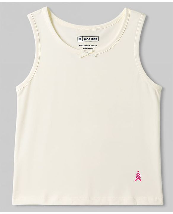Pine Kids Cotton Lycra Knit Sleeveless Vests Pack of 3 - (Color May Vary )